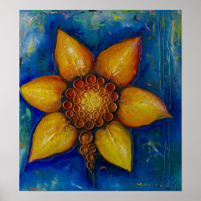 Freude - Leinwand für gemischte Medien Poster (Vorne)