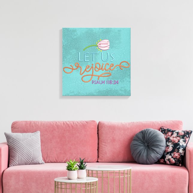 Freude - Leinwand (Glanz) (Insitu (Wohnzimmer))