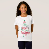 Freude Liebe Frieden Glaube Weihnachten T-Shirt