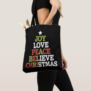 Freude Liebe Frieden Glaube Weihnachtsbaum Familie