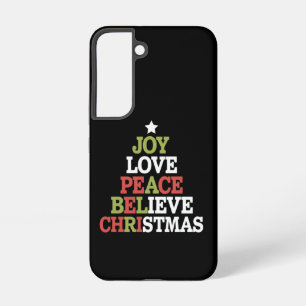 Freude Liebe Frieden Glaube Weihnachtsbaum Familie Samsung Galaxy Hülle