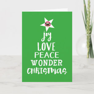 Freude, Liebe, Frieden, Wunder, Weihnachten Tree S