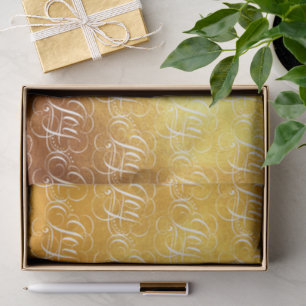 Freude - Luxuriöses Weihnachts-Gold-Faux-Folie Seidenpapier