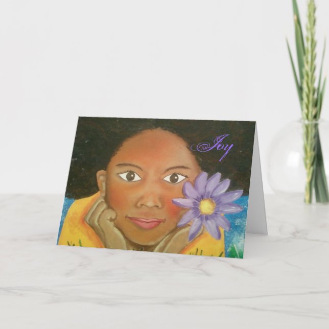 Freude-Mädchen-Gruß-Karten Karte (Vorderseite)