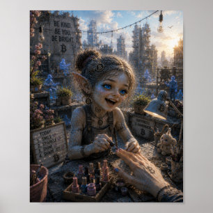 Freude / Maniküre / Dach Poster