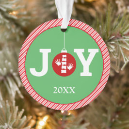 Freude mit Stripe Hintergrund Chiropraktische Weih Ornament