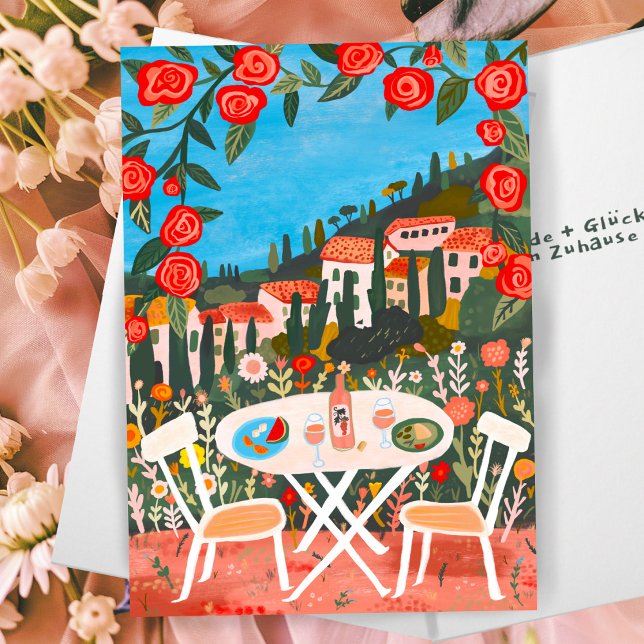 Freude Neuen Haus schöne Landschaft Karte (Freude Neuen Haus schöne Landschaft Karte herzlichen Glückwunsch zu Ihrem neuen Zuhause Gouache art
)