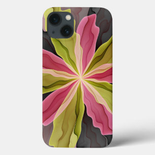Freude, Pink Grüne Anthrazit Fantasy-Blüten Frakta Case-Mate iPhone Hülle