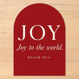 FREUDE Psalm 98:4 Weihnachtsgeschenk Acryleinladungen
