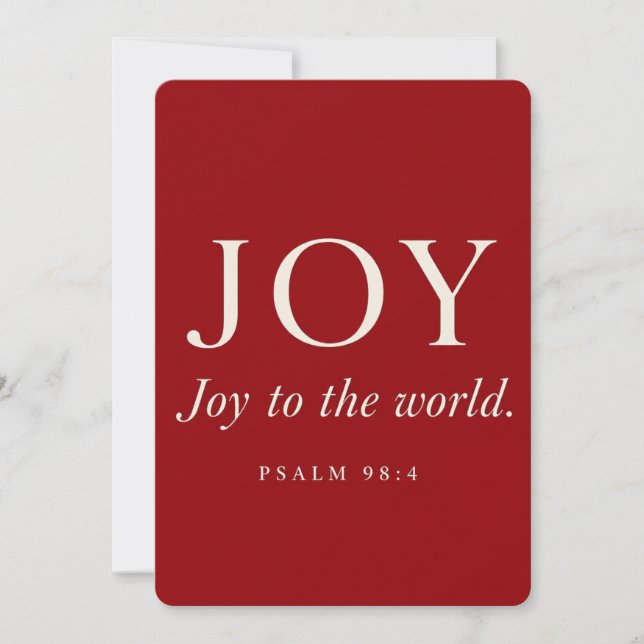 FREUDE | Psalm 98:4 | Weihnachtsgeschenk Einladung (Vorderseite)