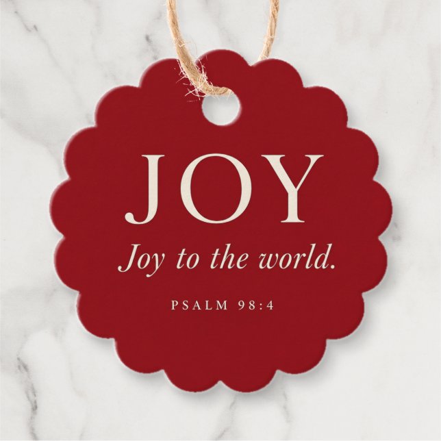  FREUDE | Psalm 98:4 | Weihnachtsgeschenk Geschenkanhänger (Vorderseite)