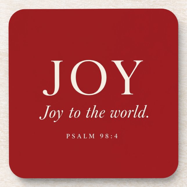 FREUDE | Psalm 98:4 | Weihnachtsgeschenk Getränkeuntersetzer (Vorderseite)