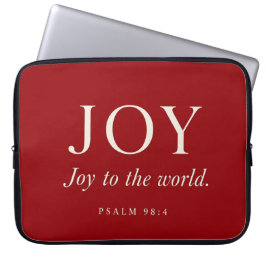 FREUDE | Psalm 98:4 | Weihnachtsgeschenk Laptopschutzhülle