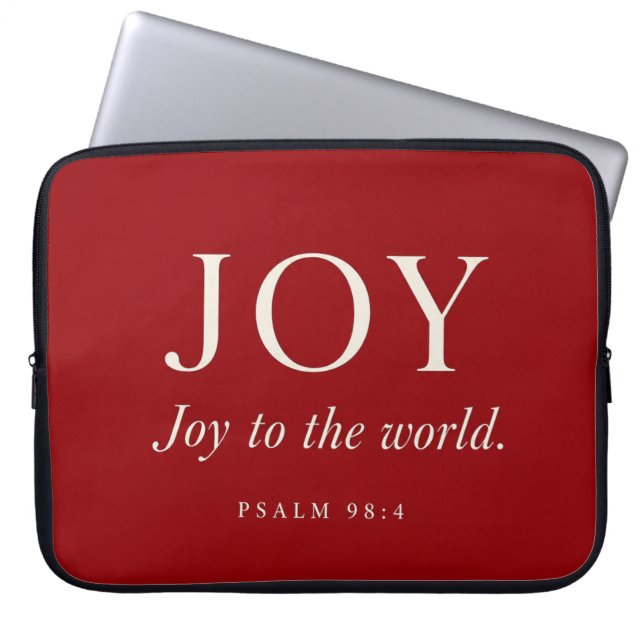 FREUDE | Psalm 98:4 | Weihnachtsgeschenk Laptopschutzhülle (Vorderseite)