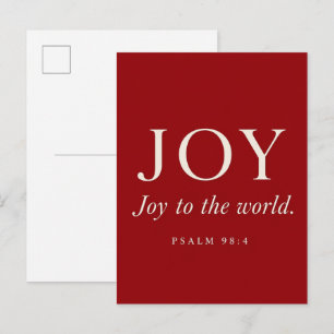 FREUDE Psalm 98:4 Weihnachtsgeschenk Postkarte