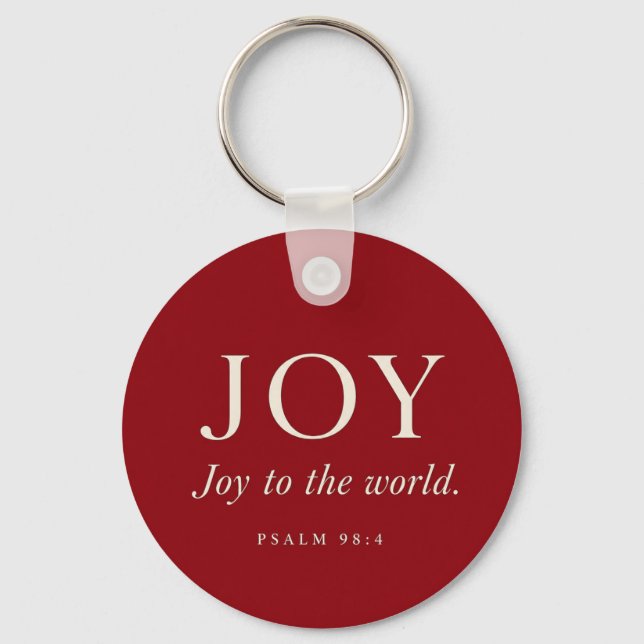 FREUDE | Psalm 98:4 | Weihnachtsgeschenk Schlüsselanhänger (Rückseite)