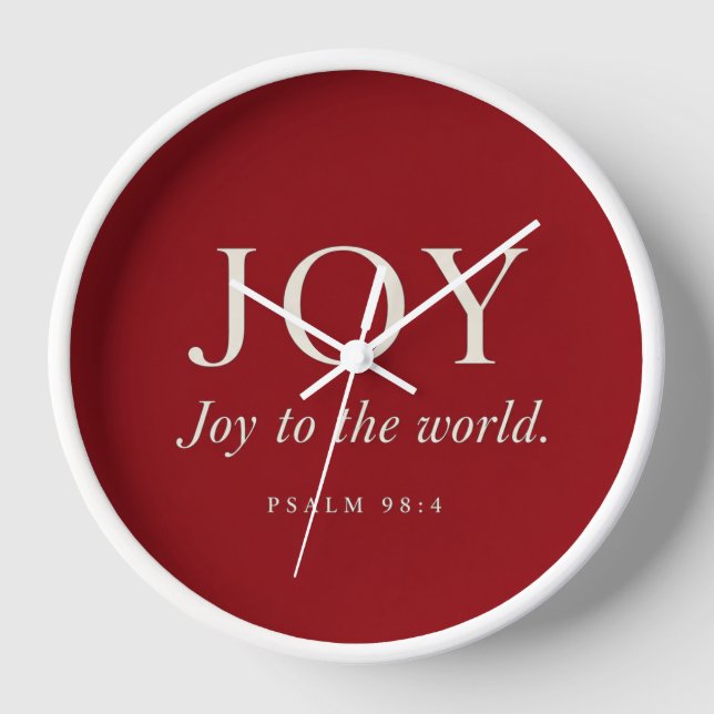 FREUDE | Psalm 98:4 | Weihnachtsgeschenk Uhr (Vorderseite)
