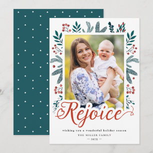 Freude Schrift Weihnachten Kiefer Stechpalme Beere