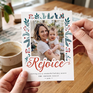 Freude Schrift Weihnachten Kiefer Stechpalme Beere