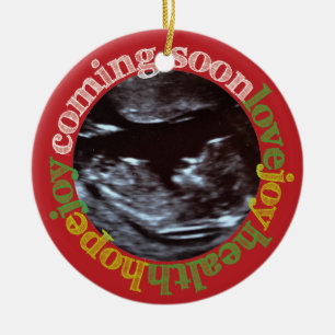 Freude! Sonogram-erste Keramik Ornament
