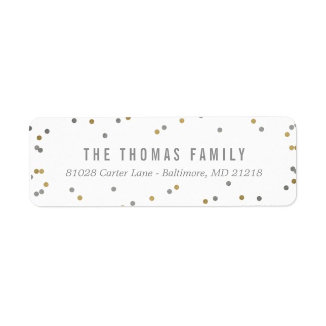 Freude und Cheer Holiday Rücksendeadressen-Aufkleb (Vorne)