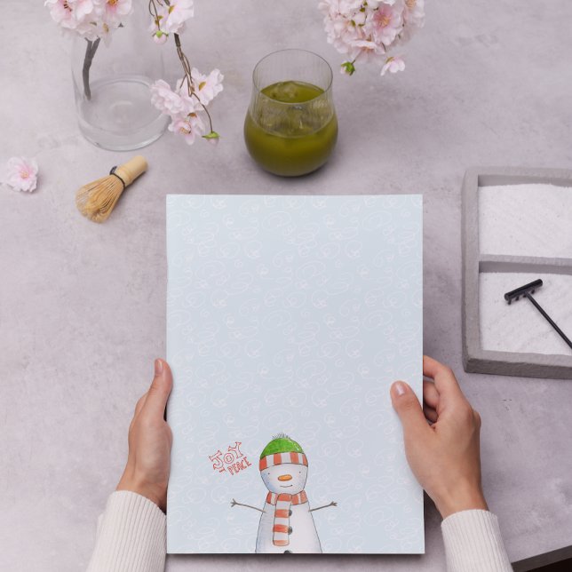 Freude und Frieden | Niedliche Weihnachtszeit Notizblock (Von Creator hochgeladen)