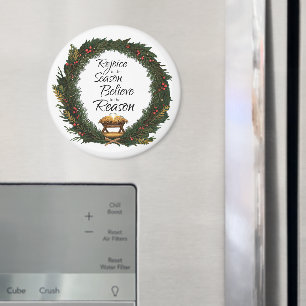 Freude und Glauben an die Krippe Magnet