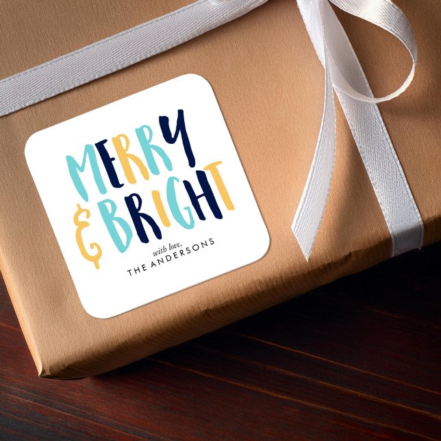 Freude und schöne Ferien Quadratischer Aufkleber (Von Creator hochgeladen)