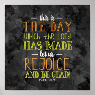 Freude und sein Glad Typografie Bibel Verse Modern Poster