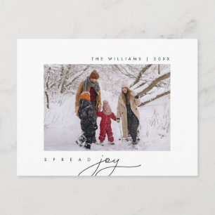 Freude verbreiten, frohe Weihnachtsgrüße, Foto der Postkarte