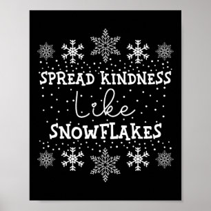 Freude verbreiten wie Schneeflocken Xmas Themed Fu Poster