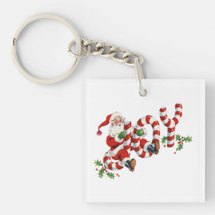 Freude Vintage Weihnachtsmann Schlüsselanhänger