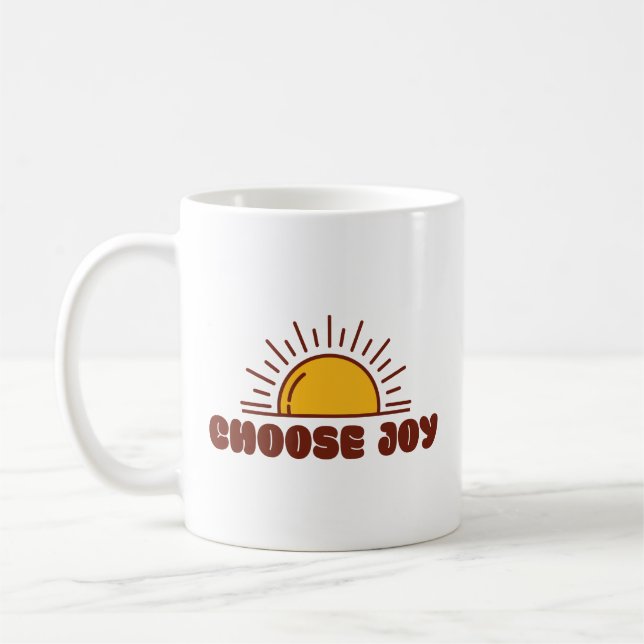 Freude wählen Motivationsbecher Kaffeetasse (Links)