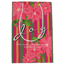 Freude Weihnachten Poinsettie Streifen Business Lo