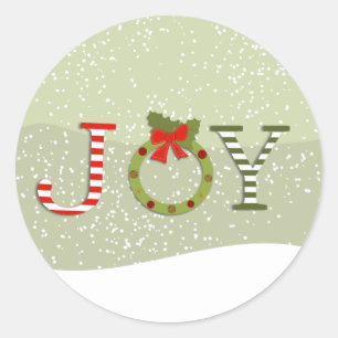 Freude-Weihnachten Runder Aufkleber