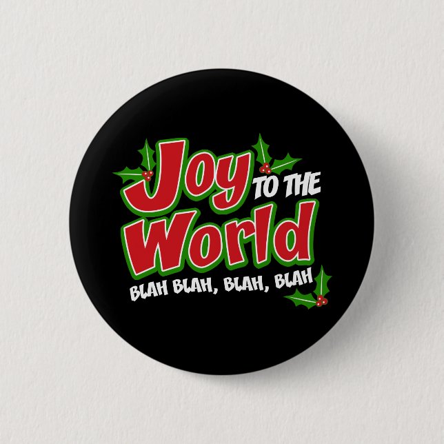Freude-WeltBlabla Blabla runder Knopf (dunkel) Button (Vorderseite)