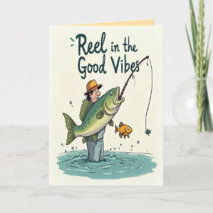 Freude zum Geburtstag fischen Karte