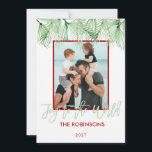 Freude zur Weltwatercolor-WeihnachtsFoto-Karte Feiertagskarte<br><div class="desc">Freude zur WeltWatercolor gemalten Kiefern-Niederlassungs-WeihnachtsFoto-Karte ist- große Weise,  Feiertagswünsche der Feiertagsfeier zu senden</div>