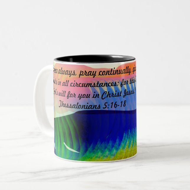 Freude Zweifarbige Tasse (Vorderseite Links)