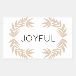 Freudene Blätter Rechteckiger Aufkleber