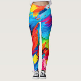 Freudenfarbige Explosionszeichnung Leggings