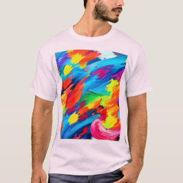 Freudenfarbige Explosionszeichnung T-Shirt