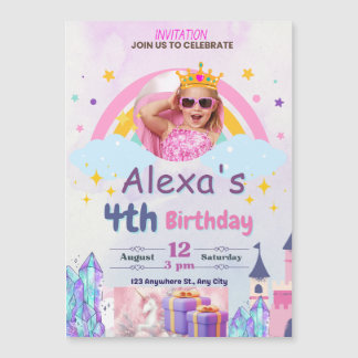 Freudenfeiern - Kindergeburtsbash Invitati Magneteinladung