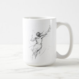 Freudenfrau im Abstrakten Sketch von Motion Kaffeetasse