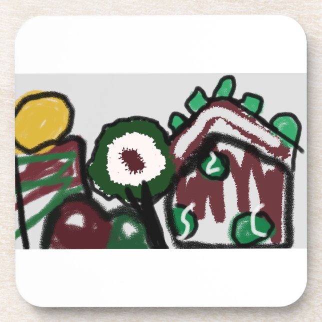 Freudenhaus Liebe Getränkeuntersetzer (Vorderseite)