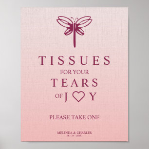 Freudenrauschen für Hochzeiten mit Burgund Dragonf Poster