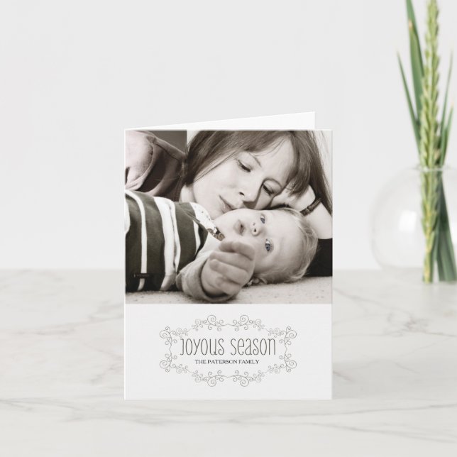 Freudensaison Feiertagskarte (Vorderseite)