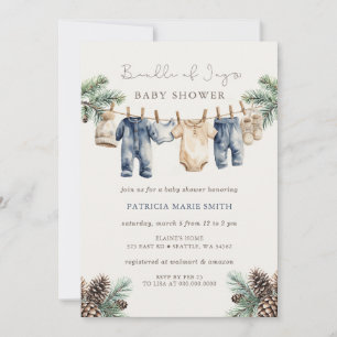 Freudenspender Babyparty Winter Jungen Babyparty Einladung