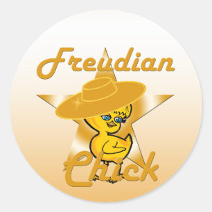 Freudian Chick #10 Runder Aufkleber