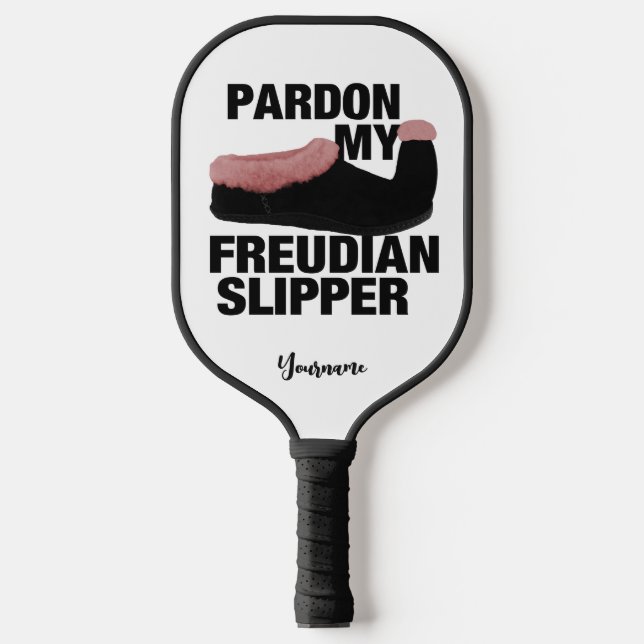 Freudian Slipper individuelle Name Pickleball Schläger (Vorderseite)